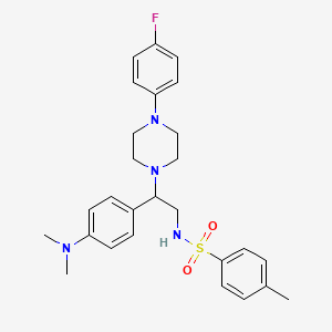 B2441062 N-(2-(4-(dimethylamino)phenyl)-2-(4-(4-fluorophenyl)piperazin-1-yl)ethyl)-4-methylbenzenesulfonamide CAS No. 946317-15-3