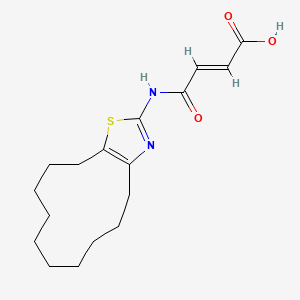(2E)-4-(4,5,6,7,8,9,10,11,12,13-decahydrocyclododeca[d][1,3]thiazol-2-ylamino)-4-oxobut-2-enoic acid