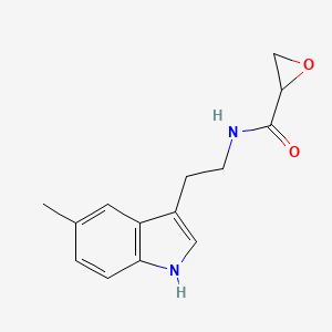 molecular formula C14H16N2O2 B2441089 N-[2-(5-Methyl-1H-indol-3-yl)ethyl]oxirane-2-carboxamide CAS No. 2411254-68-5