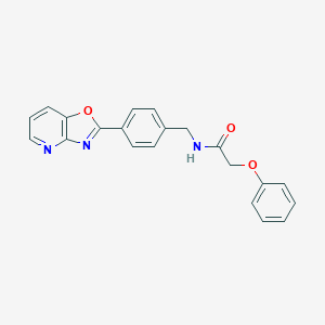 molecular formula C21H17N3O3 B244109 N-(4-[1,3]oxazolo[4,5-b]pyridin-2-ylbenzyl)-2-phenoxyacetamide 