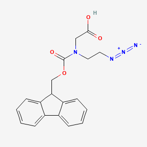 molecular formula C19H18N4O4 B2441095 Fmoc-Aeg(N3)-OH CAS No. 1935981-35-3