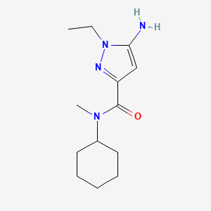 molecular formula C13H22N4O B2441096 5-amino-N-cyclohexyl-1-ethyl-N-methyl-1H-pyrazole-3-carboxamide CAS No. 1856071-05-0