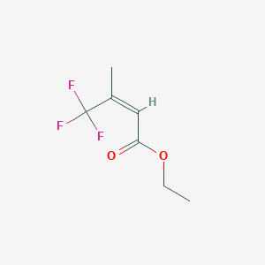 molecular formula C7H9F3O2 B2441099 ethyl (Z)-4,4,4-trifluoro-3-methylbut-2-enoate CAS No. 24490-03-7; 64750-89-6