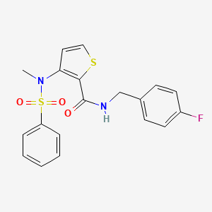 N-(4-fluorobenzyl)-3-[methyl(phenylsulfonyl)amino]thiophene-2-carboxamide