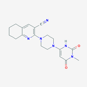2-(4-(1-Methyl-2,6-dioxo-1,2,3,6-tetrahydropyrimidin-4-yl)piperazin-1-yl)-5,6,7,8-tetrahydroquinoline-3-carbonitrile