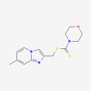 molecular formula C14H17N3OS2 B2441112 (7-Methylimidazo[1,2-a]pyridin-2-yl)methyl morpholine-4-carbodithioate CAS No. 622793-78-6