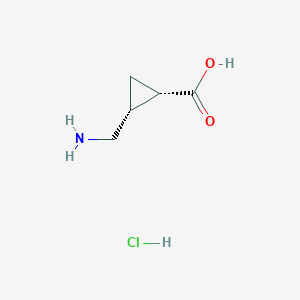 (1S,2R)-2-(Aminomethyl)cyclopropane-1-carboxylic acid;hydrochloride