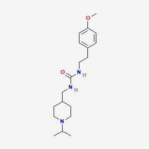 molecular formula C19H31N3O2 B2441135 1-((1-Isopropylpiperidin-4-yl)methyl)-3-(4-methoxyphenethyl)urea CAS No. 1206993-51-2