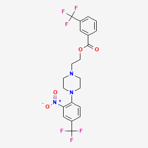 2-{4-[2-nitro-4-(trifluoromethyl)phenyl]piperazin-1-yl}ethyl 3-(trifluoromethyl)benzoate