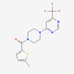 4-{4-[(5-Methyl-2-thienyl)carbonyl]piperazin-1-yl}-6-(trifluoromethyl)pyrimidine