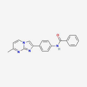 N-(4-{7-methylimidazo[1,2-a]pyrimidin-2-yl}phenyl)benzamide