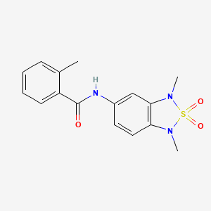 N-(1,3-dimethyl-2,2-dioxido-1,3-dihydrobenzo[c][1,2,5]thiadiazol-5-yl)-2-methylbenzamide