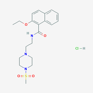 2-ethoxy-N-(2-(4-(methylsulfonyl)piperazin-1-yl)ethyl)-1-naphthamide hydrochloride