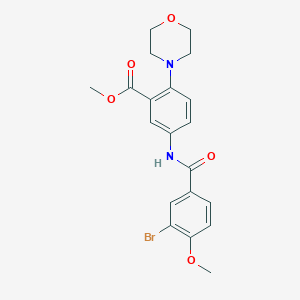 molecular formula C20H21BrN2O5 B244116 Methyl 5-[(3-bromo-4-methoxybenzoyl)amino]-2-morpholin-4-ylbenzoate 