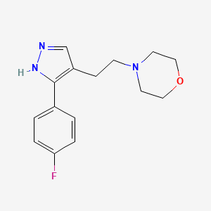 4-{2-[3-(4-fluorophenyl)-1H-pyrazol-4-yl]ethyl}morpholine
