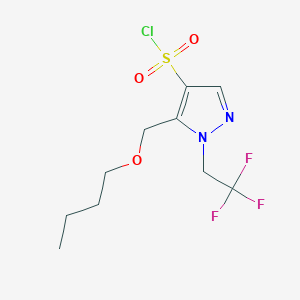 5-(butoxymethyl)-1-(2,2,2-trifluoroethyl)-1H-pyrazole-4-sulfonyl chloride