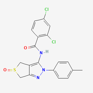 2,4-dichloro-N-(5-oxido-2-(p-tolyl)-4,6-dihydro-2H-thieno[3,4-c]pyrazol-3-yl)benzamide