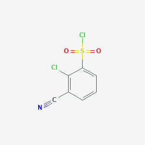 molecular formula C7H3Cl2NO2S B2441182 2-Chloro-3-cyanobenzene-1-sulfonyl chloride CAS No. 1261851-22-2
