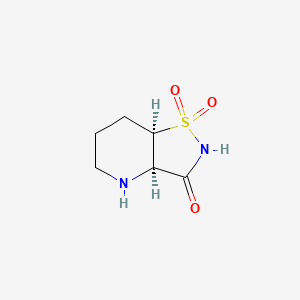 molecular formula C6H10N2O3S B2441193 rac-(3aR,7aR)-八氢-1λ6-[1,2]噻唑并[4,5-b]吡啶-1,1,3-三酮 CAS No. 1932021-59-4