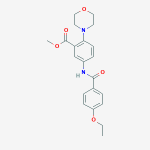 molecular formula C21H24N2O5 B244120 Methyl 5-[(4-ethoxybenzoyl)amino]-2-morpholin-4-ylbenzoate 