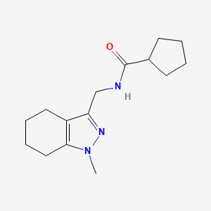 molecular formula C15H23N3O B2441200 N-((1-methyl-4,5,6,7-tetrahydro-1H-indazol-3-yl)methyl)cyclopentanecarboxamide CAS No. 1448057-14-4