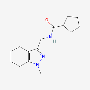 molecular formula C15H23N3O B2441200 N-((1-metil-4,5,6,7-tetrahidro-1H-indazol-3-il)metil)ciclopentanocarboxamida CAS No. 1448057-14-4