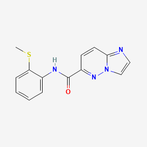 N-[2-(methylsulfanyl)phenyl]imidazo[1,2-b]pyridazine-6-carboxamide