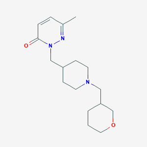molecular formula C17H27N3O2 B2441219 6-Methyl-2-({1-[(oxan-3-yl)methyl]piperidin-4-yl}methyl)-2,3-dihydropyridazin-3-one CAS No. 2195810-38-7