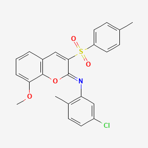 N-(5-chloro-2-methylphenyl)-8-methoxy-3-(4-methylphenyl)sulfonylchromen-2-imine