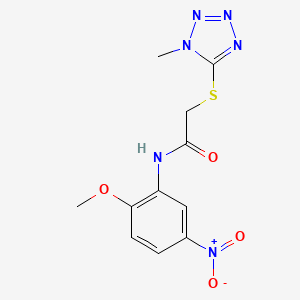 N-(2-methoxy-5-nitrophenyl)-2-(1-methyltetrazol-5-yl)sulfanylacetamide