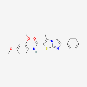 molecular formula C21H19N3O3S B2441237 N-(2,4-二甲氧基苯基)-3-甲基-6-苯基咪唑并[2,1-b]噻唑-2-甲酰胺 CAS No. 852133-61-0