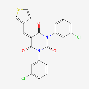 1,3-Bis(3-chlorophenyl)-5-(thiophen-3-ylmethylidene)-1,3-diazinane-2,4,6-trione