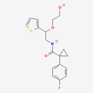 1-(4-fluorophenyl)-N-(2-(2-hydroxyethoxy)-2-(thiophen-2-yl)ethyl)cyclopropanecarboxamide