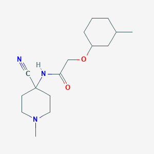 molecular formula C16H27N3O2 B2441243 N-(4-Cyano-1-methylpiperidin-4-yl)-2-(3-methylcyclohexyl)oxyacetamide CAS No. 1385460-01-4