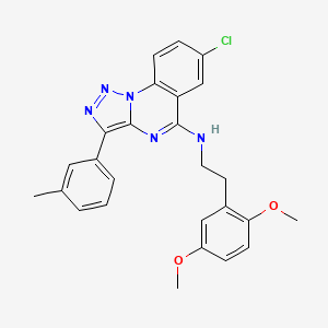 7-chloro-N-(2,5-dimethoxyphenethyl)-3-(m-tolyl)-[1,2,3]triazolo[1,5-a]quinazolin-5-amine