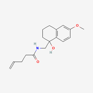 molecular formula C17H23NO3 B2441258 N-((1-hydroxy-6-methoxy-1,2,3,4-tetrahydronaphthalen-1-yl)methyl)pent-4-enamide CAS No. 1903682-02-9