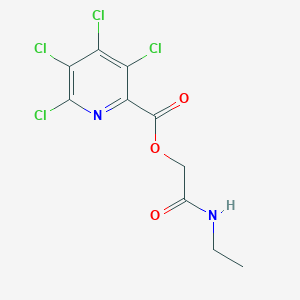 molecular formula C10H8Cl4N2O3 B2441259 (Ethylcarbamoyl)methyl 3,4,5,6-tetrachloropyridine-2-carboxylate CAS No. 878241-69-1