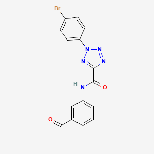 molecular formula C16H12BrN5O2 B2441263 N-(3-acetylphenyl)-2-(4-bromophenyl)-2H-tetrazole-5-carboxamide CAS No. 1396792-40-7