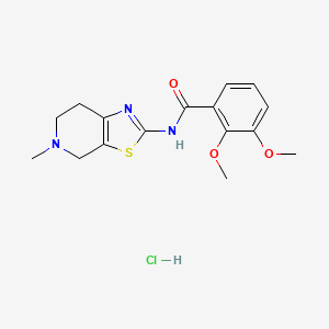 molecular formula C16H20ClN3O3S B2441266 2,3-dimethoxy-N-(5-methyl-4,5,6,7-tetrahydrothiazolo[5,4-c]pyridin-2-yl)benzamide hydrochloride CAS No. 1185147-42-5