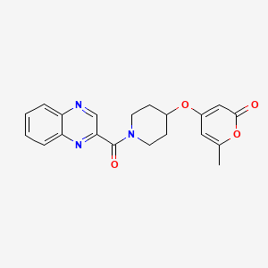 6-methyl-4-((1-(quinoxaline-2-carbonyl)piperidin-4-yl)oxy)-2H-pyran-2-one