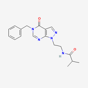 N-(2-(5-benzyl-4-oxo-4,5-dihydro-1H-pyrazolo[3,4-d]pyrimidin-1-yl)ethyl)isobutyramide