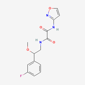 molecular formula C14H14FN3O4 B2441293 N1-(2-(3-氟苯基)-2-甲氧基乙基)-N2-(异恶唑-3-基)草酰胺 CAS No. 1790198-83-2