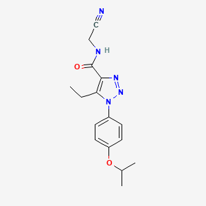 molecular formula C16H19N5O2 B2441304 N-(Cyanomethyl)-5-ethyl-1-(4-propan-2-yloxyphenyl)triazole-4-carboxamide CAS No. 1385268-15-4