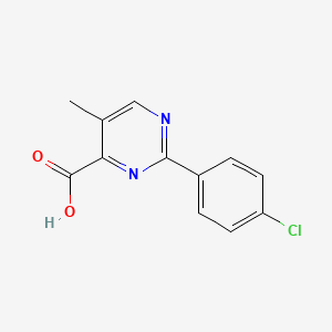molecular formula C12H9ClN2O2 B2441309 2-(4-Chlorophenyl)-5-methylpyrimidine-4-carboxylic acid CAS No. 1998460-22-2