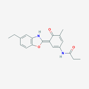 N-[(3E)-3-(5-ethyl-3H-1,3-benzoxazol-2-ylidene)-5-methyl-4-oxocyclohexa-1,5-dien-1-yl]propanamide