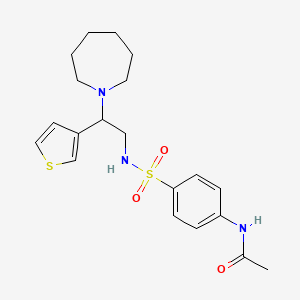 N-(4-(N-(2-(azepan-1-yl)-2-(thiophen-3-yl)ethyl)sulfamoyl)phenyl)acetamide