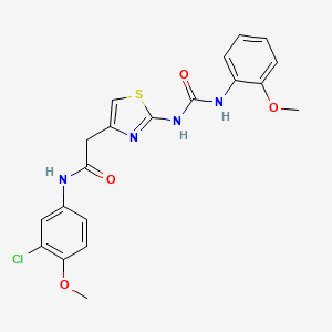 molecular formula C20H19ClN4O4S B2441317 N-(3-氯-4-甲氧基苯基)-2-(2-(3-(2-甲氧基苯基)脲基)噻唑-4-基)乙酰胺 CAS No. 921492-46-8