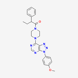 1-(4-(3-(4-methoxyphenyl)-3H-[1,2,3]triazolo[4,5-d]pyrimidin-7-yl)piperazin-1-yl)-2-phenylbutan-1-one