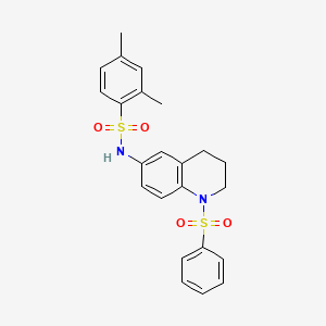 2,4-dimethyl-N-(1-(phenylsulfonyl)-1,2,3,4-tetrahydroquinolin-6-yl)benzenesulfonamide