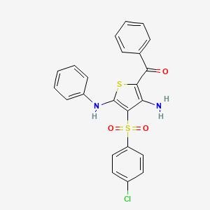 [3-Amino-5-anilino-4-(4-chlorophenyl)sulfonylthiophen-2-yl]-phenylmethanone